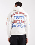 Hollister boxy f1 graphic hoodie in white