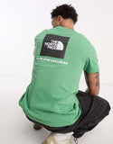 The North Face Redbox back print t-shirt in green.