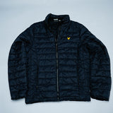 Lyle & Scott Black Funnel Neck Wadded Jacket