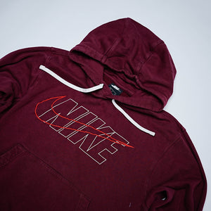 Red Nike Club Overhead Hoodie