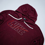 Red Nike Club Overhead Hoodie