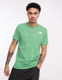 The North Face Redbox back print t-shirt in green.