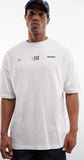 oversized T-shirt  with bibimbap  graphic in white