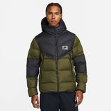 NIKE WINTER JACKET DOWN NSW STORM-FIT WINDRUNNER - ROUGH GREEN/BLACK
