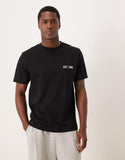 ASOS DESIGN t-shirt with duck graphic in black.