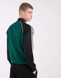 adidas Originals Superstar track top in green and black