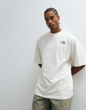 The North Face Rounded Tree logo t-shirt in beige.