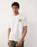 Jack & Jones oversized t-shirt with peach backprint in white.