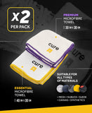 Crep Protect Shoe Cleaner Microfibre Cloth - Premium Sneaker Cleaning for Midsole, Outsole, and Uppers - 2 Sizes in Pack