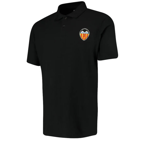 Valencia CF Embroidered Crest Polo - Black