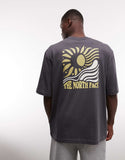 The North Face Sun backprint oversized t-shirt in grey.