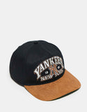 47 Brand NY Yankees hitch baseball cap in black and brown with suede peak