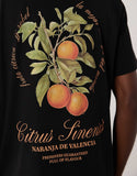 JJ Rebel oversized t-shirt with orange backprint in black.