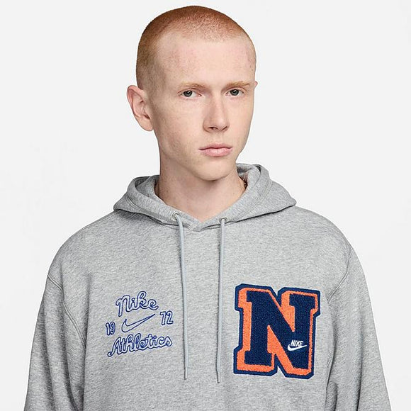 Nike Club Fleece Varsity Letter French Terry Pullover Hoodie