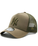 New Era New York Yankees 9FORTY Olive Khaki Trucker Cap