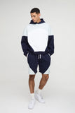 Oversized Color Block Tracksuit With Shorts - MAN
