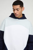 Oversized Color Block Tracksuit With Shorts - MAN