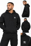 adidas Originals Trefoil Essentials hoodie in black with contrast stitch detail