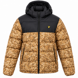 Lyle And Scott Vintage Mens Earth Print Wadded Jacket Jet Black