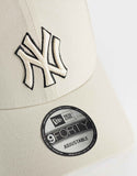 New Era NY Yankees outline logo cap in beige