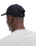 Lacoste large front logo cap in black