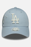 New Era LA Dodgers MLB Floral Icon Pastel Blue 9FORTY Adjustable Cap