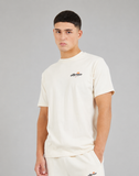 Ellesse Mens Lyon Relaxed Fit Back Logo T-Shirt Off White
