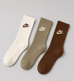 Nike Sports Everyday Essential High 3 Pairs  Brown Neautral