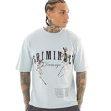 Criminal Damage Mens GIFT OF LIFE  T-Shirt BLUE