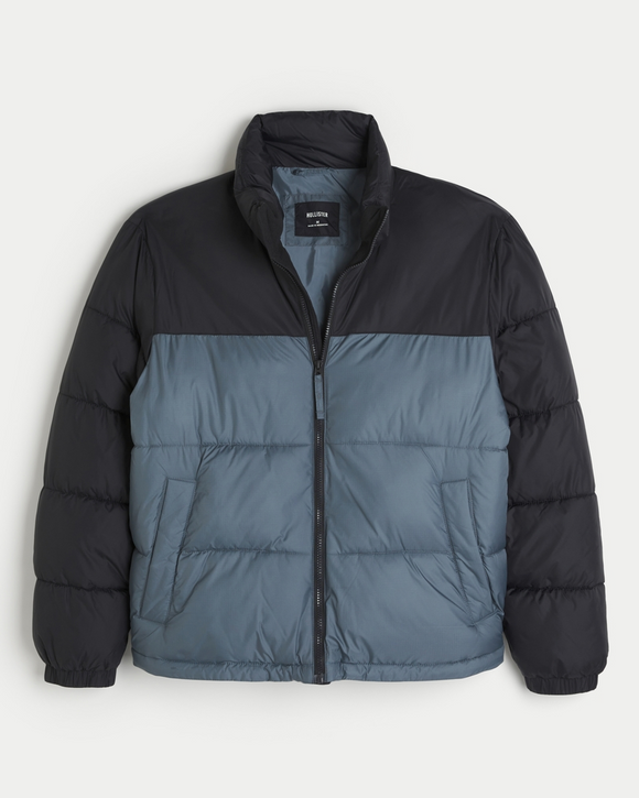 Men's Boxy Mock-Neck Puffer Jacket