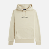 Fred Perry Front  Graphic Hoodie Oatmeal