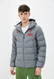 Liverpool Strike Puffer Jacket - Grey/Red