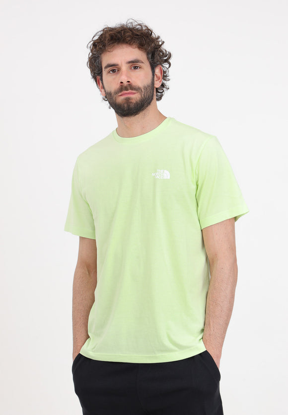 NORTH FACE  green and white men's t-shirt