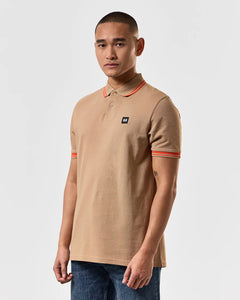 WEEKEND OFFENDER POLO Brown/Pure Orange