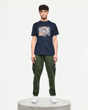 WEEKEND OFFENDER Wyndham Graphic T-Shirt Navy