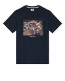 WEEKEND OFFENDER Wyndham Graphic T-Shirt Navy