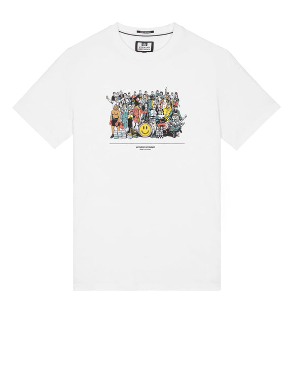 Weekend Offender  Blake Graphic T-Shirt White