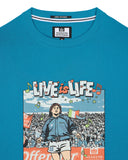 Weekend Offender  Opus Graphic T-Shirt Kingfisher Blue
