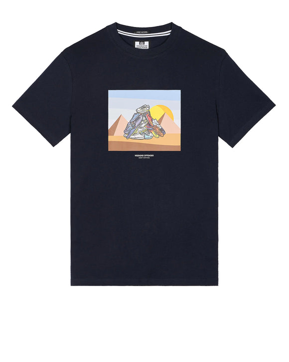 Weekend Offender  Geeza Graphic T-Shirt Navy