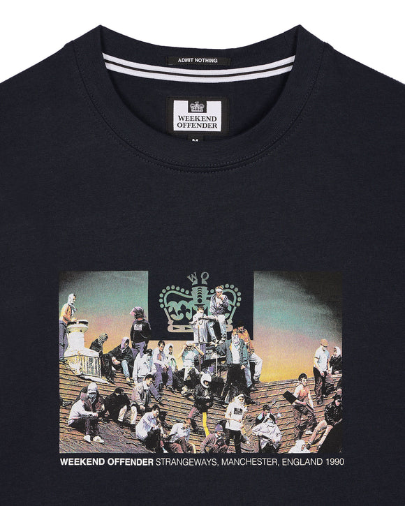 Weekend Offender  Strangedays Graphic T-Shirt Navy
