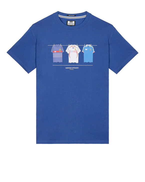 Weekend Offender France T-Shirt Cobalt Blue