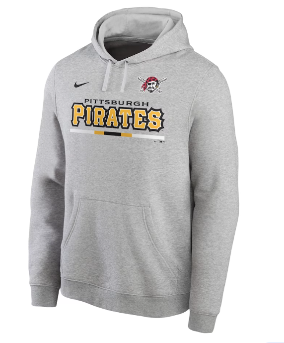 Nike Gray Pittsburgh Pirates Color Bar Club Pullover Hoodie