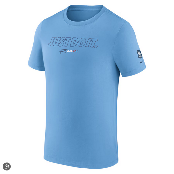 France 's Nike Just Do It T-Shirt - Blue - Mens