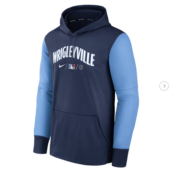 Nike- Mens Chicago Cubs Nike City Connect Therma Hoodie