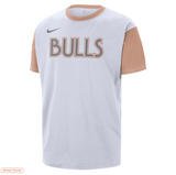 Chicago Bulls Nike City Edition Courtside Colourblock T-Shirt - Mens