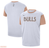 Chicago Bulls Nike City Edition Courtside Colourblock T-Shirt - Mens