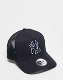 New Era NY Yankees cotton trucker cap in black |