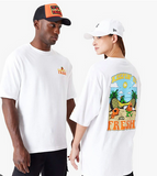 New era  Flame Graphic  White T-Shirt