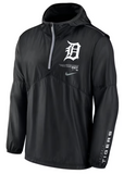 Detroit Tigers Nike Home Night Game Half Zip Jacket - Black