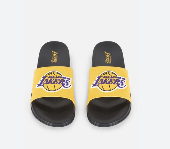 Mens Black NBA Lakers Sliders |